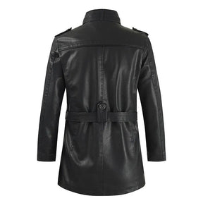 Jaqueta longa de Couro Masculina Sampaio®